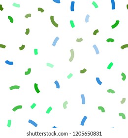Light Blue, Green vector seamless background with bent ribbons. Colorful abstract illustration with gradient lines. A completely new template for your business design.