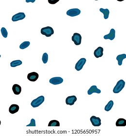 Light Blue, Green vector seamless pattern with spheres. Blurred decorative design in abstract style with bubbles. Pattern for design of window blinds, curtains.
