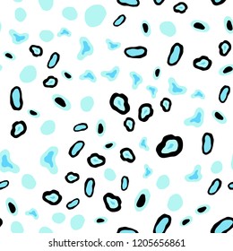 Light Blue, Green vector seamless backdrop with dots. Modern abstract illustration with colorful water drops. Trendy design for wallpaper, fabric makers.