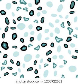Light Blue, Green vector seamless background with bubbles. Glitter abstract illustration with blurred drops of rain. Design for textile, fabric, wallpapers.