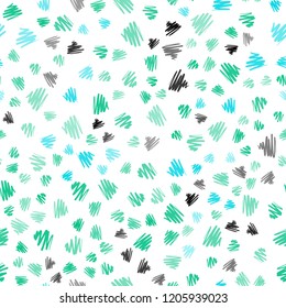 Light Blue, Green vector seamless template with repeated sticks. Lines on blurred abstract background with gradient. Template for your beautiful backgrounds.