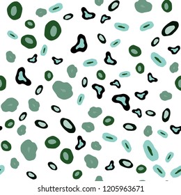 Light Blue, Green vector seamless pattern with spheres. Modern abstract illustration with colorful water drops. Pattern for trendy fabric, wallpapers.