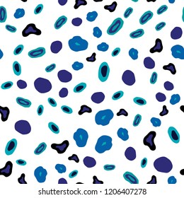 Light Blue, Green vector seamless layout with circle shapes. Blurred bubbles on abstract background with colorful gradient. Design for textile, fabric, wallpapers.
