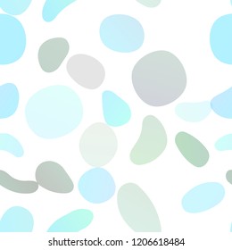 Light Blue, Green vector seamless layout with circle spots. Illustration with set of shining colorful abstract circles. Pattern for design of fabric, wallpapers.