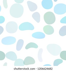 Light Blue, Green vector seamless cover with circles. Abstract illustration with colored bubbles in nature style. Pattern for trendy fabric, wallpapers.