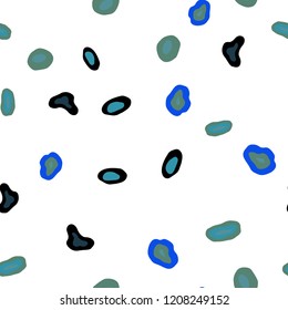 Light Blue, Green vector seamless texture with disks. Blurred decorative design in abstract style with bubbles. Design for textile, fabric, wallpapers.