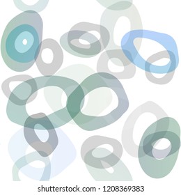 Light Blue, Green vector seamless texture with disks. Colorful illustration with blurred circles in nature style. Trendy design for wallpaper, fabric makers.