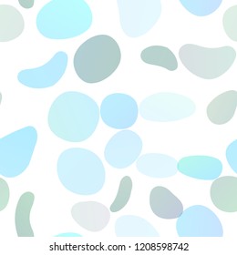 Light Blue, Green vector seamless cover with circles. Abstract illustration with colored bubbles in nature style. Design for textile, fabric, wallpapers.