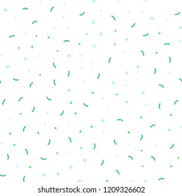 Light Blue, Green vector seamless pattern with spheres, triangles. Glitter abstract illustration with connection of triangle structure. Design for textile, fabric, wallpapers.