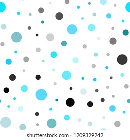 Light Blue, Green vector seamless backdrop with dots. Illustration with set of shining colorful abstract circles. Template for business cards, websites.