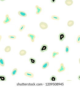Light Blue, Green vector seamless layout with circle shapes. Modern abstract illustration with colorful water drops. Pattern for design of window blinds, curtains.