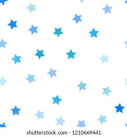 Light Blue, Green vector seamless texture with beautiful stars. Modern geometrical abstract illustration with stars. The template can be used as a background.