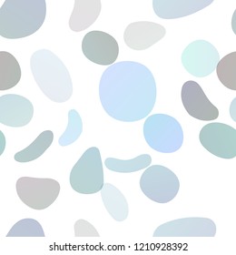 Light Blue, Green vector seamless layout with circle spots. Blurred decorative design in abstract style with bubbles. Trendy design for wallpaper, fabric makers.