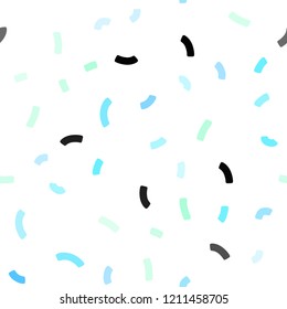 Light Blue, Green vector seamless pattern with bent lines. A completely new color illustration in marble style. A completely new template for your business design.