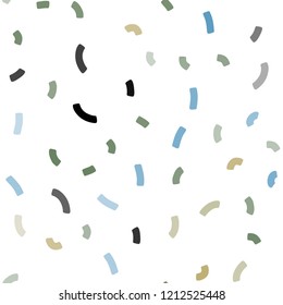 Light Blue, Green vector seamless pattern with lines, ovals. Colorful abstract illustration with gradient lines. Textured wave pattern for backgrounds.