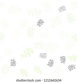 Light Blue, Green vector seamless abstract pattern with branches. Glitter abstract illustration with leaves and branches. Pattern for design of fabric, wallpapers.