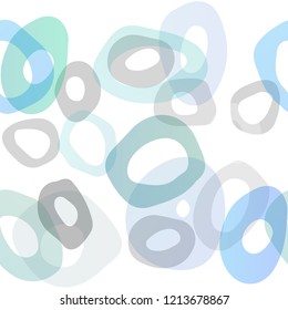 Light Blue, Green vector seamless backdrop with dots, spots. Modern abstract illustration with colorful water drops. Pattern for trendy fabric, wallpapers.