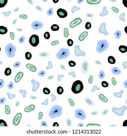 Light Blue, Green vector seamless texture with disks. Abstract illustration with colored bubbles in nature style. Pattern for design of fabric, wallpapers.