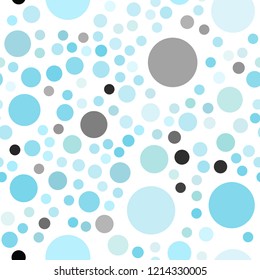 Light Blue, Green vector seamless cover with spots. Blurred bubbles on abstract background with colorful gradient. Pattern can be used for ads, leaflets.