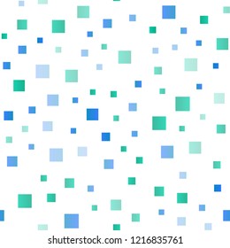 Light Blue, Green vector seamless backdrop with rectangles, squares. Rectangles on abstract background with colorful gradient. The template can be used as a background.