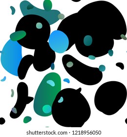 Light Blue, Green vector seamless background with bubbles. Modern abstract illustration with colorful water drops. Pattern for trendy fabric, wallpapers.