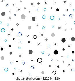 Light Blue, Green vector seamless template with circles. Glitter abstract illustration with blurred drops of rain. Trendy design for wallpaper, fabric makers.