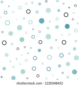 Light Blue, Green vector seamless template with circles. Beautiful colored illustration with blurred circles in nature style. Trendy design for wallpaper, fabric makers.
