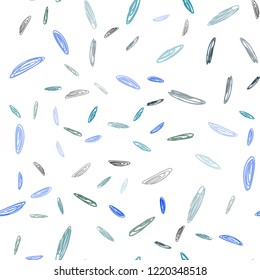 Light Blue, Green vector seamless layout with circle shapes. Blurred bubbles on abstract background with colorful gradient. Pattern can be used for futuristic ad, booklets.