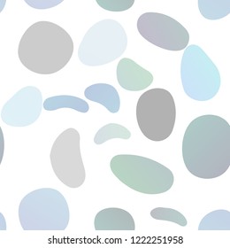 Light Blue, Green vector seamless cover with circles. Illustration with set of shining colorful abstract circles. Design for textile, fabric, wallpapers.