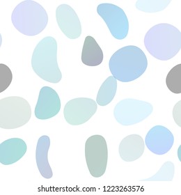 Light Blue, Green vector seamless pattern with spheres. Colorful illustration with blurred circles in nature style. Pattern for trendy fabric, wallpapers.