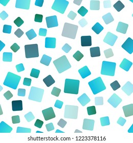 Light Blue, Green vector seamless template with crystals, rectangles. Rectangles on abstract background with colorful gradient. Best design for your ad, poster, banner.