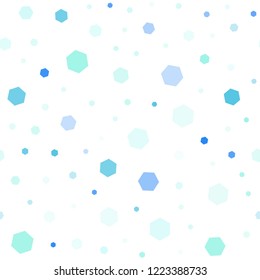 Light Blue, Green vector seamless texture with colorful hexagons. White background with colorful hexagons. Pattern can for your ad, booklets.