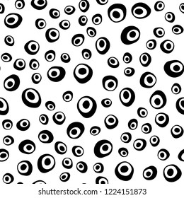 Light Blue, Green vector seamless template with spots. Illustration with set of shining colorful abstract circles. Pattern for trendy fabric, wallpapers.