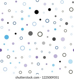 Light Blue, Green vector seamless cover with spots. Blurred bubbles on abstract background with colorful gradient. Pattern for trendy fabric, wallpapers.