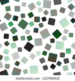 Light Blue, Green vector seamless background with rectangles. Rectangles on abstract background with colorful gradient. Best design for your ad, poster, banner.