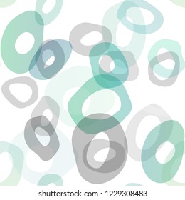 Light Blue, Green vector seamless template with spots. Glitter abstract illustration with blurred drops of rain. Trendy design for wallpaper, fabric makers.