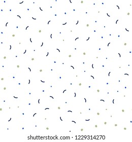 Light Blue, Green vector seamless backdrop with dots and lines. Glitter abstract illustration with connection of triangle structure. Pattern for trendy fabric, wallpapers.