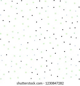 Light Blue, Green vector seamless backdrop with dots. Modern abstract illustration with colorful water drops. Design for textile, fabric, wallpapers.