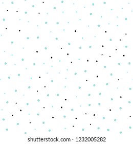Light Blue, Green vector seamless texture with disks. Beautiful colored illustration with blurred circles in nature style. Pattern for design of window blinds, curtains.
