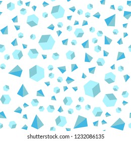 Light Blue, Green vector seamless, isometric layout with rectangles, triangles. Lines, rhombus with colorful gradient. Template for business cards, websites.