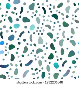 Light Blue, Green vector seamless texture with disks. Modern abstract illustration with colorful water drops. Trendy design for wallpaper, fabric makers.