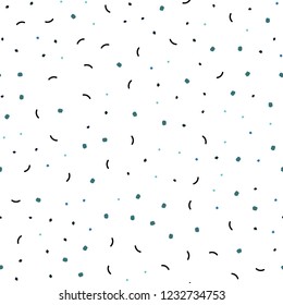 Light Blue, Green vector seamless texture with disks, lines. Illustration with set of colorful abstract circles and lines. Template for business cards, websites.