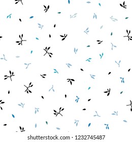 Light Blue, Green vector seamless elegant background with leaves. An elegant bright illustration with leaves in Natural style. Trendy design for wallpaper, fabric makers.