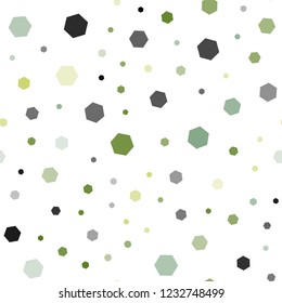 Light Blue, Green vector seamless pattern with colorful hexagons. Glitter abstract illustration in hexagonal style. Pattern for texture of wallpapers.