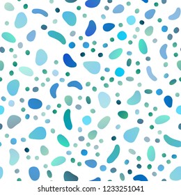 Light Blue, Green vector seamless background with bubbles. Illustration with set of shining colorful abstract circles. Trendy design for wallpaper, fabric makers.
