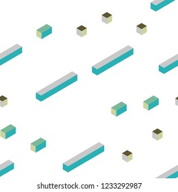 Light Blue, Green vector seamless, isometric backdrop with rhombus. Rectangles on abstract background with colorful gradient. Pattern for trendy fabric, wallpapers.