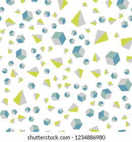 Light Blue, Green vector seamless, isometric backdrop with lines, rhombus. Glitter abstract illustration with squares, lines. Design for wallpaper, fabric makers.