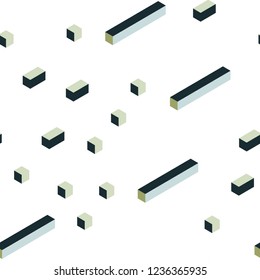 Light Blue, Green vector seamless, isometric texture in rectangular style. Illustration with set of colorful rectangles. Design for wallpaper, fabric makers.