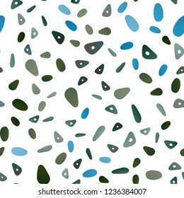 Light Blue, Green vector seamless pattern in polygonal style with circles. Circles, lines on abstract background with colorful gradient. Smart design for your business advert.