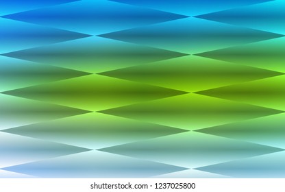 Light Blue, Green vector seamless cover in polygonal style. Rectangles on abstract background with colorful gradient. Template for business cards, websites.